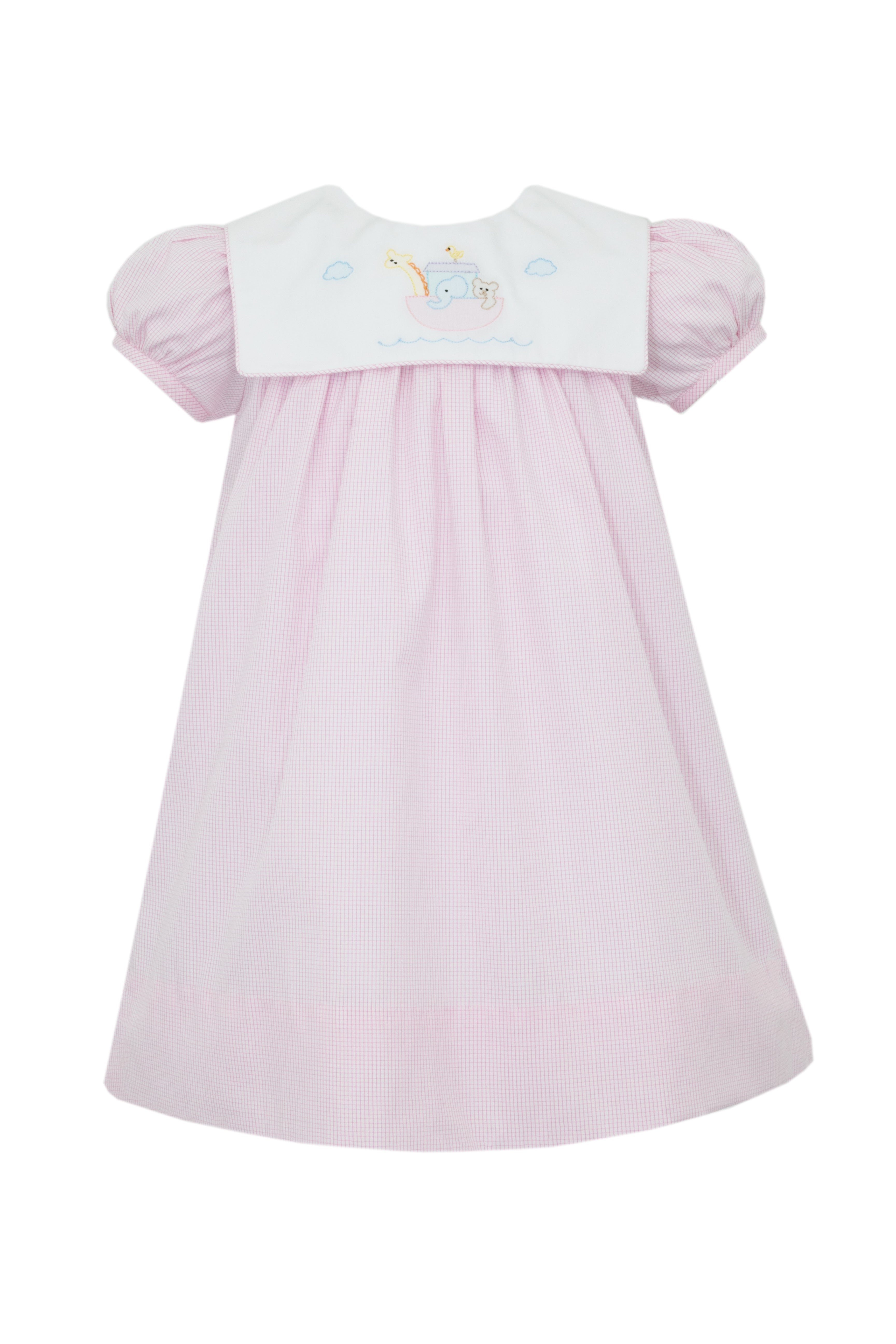 Robe à col carré Arche de Noé pour fille