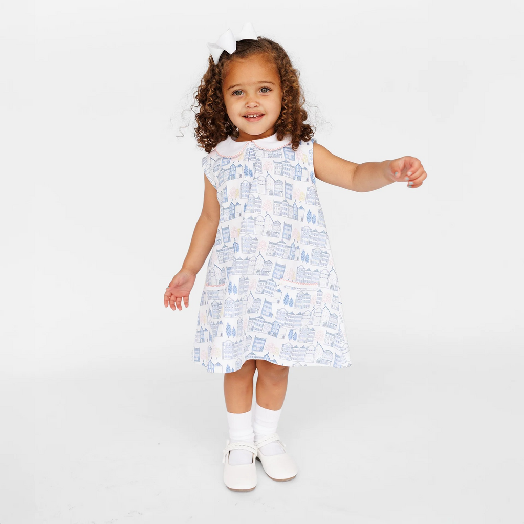 Robe virevoltante sans manches à poches Dutch Row pour fille