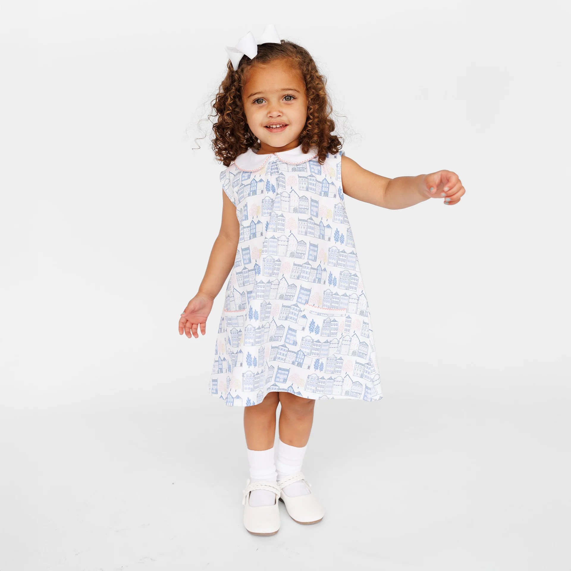 Robe virevoltante sans manches à poches Dutch Row pour fille