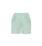 Short vert à carreaux vichy pour fille