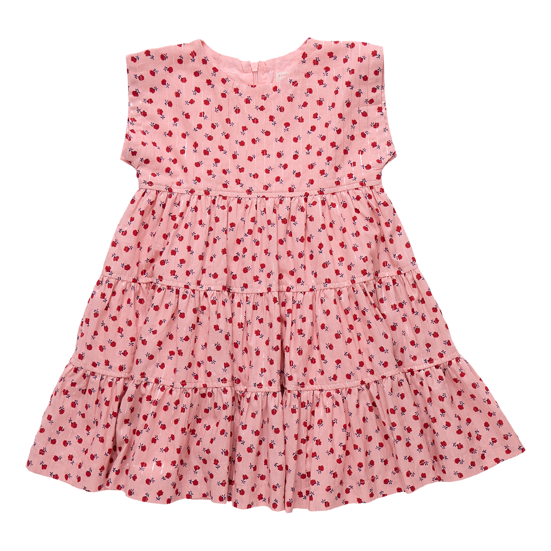 Robe Peachy pour fille - Rose petites roses
