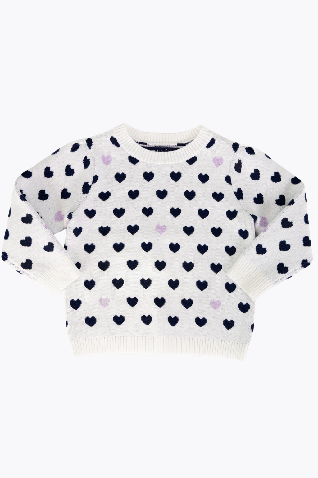 Pull à manches bouffantes en ivoire pour fille
