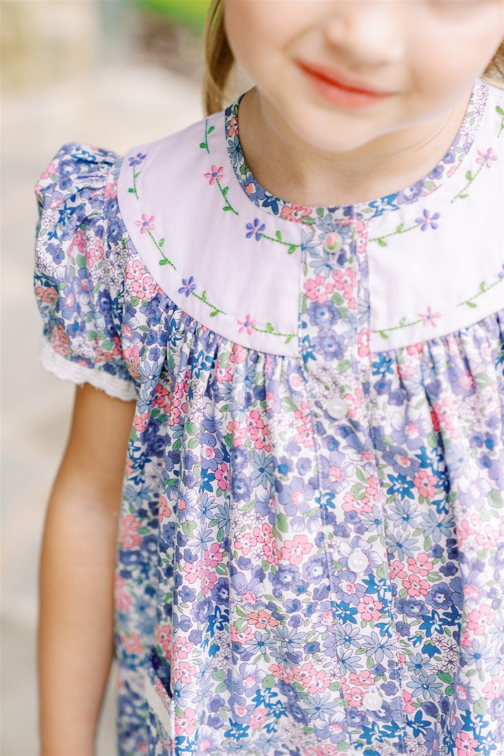 Robe chasuble florale pour filles