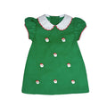 Robe de Noël en velours côtelé Santa Face Kendall pour fille