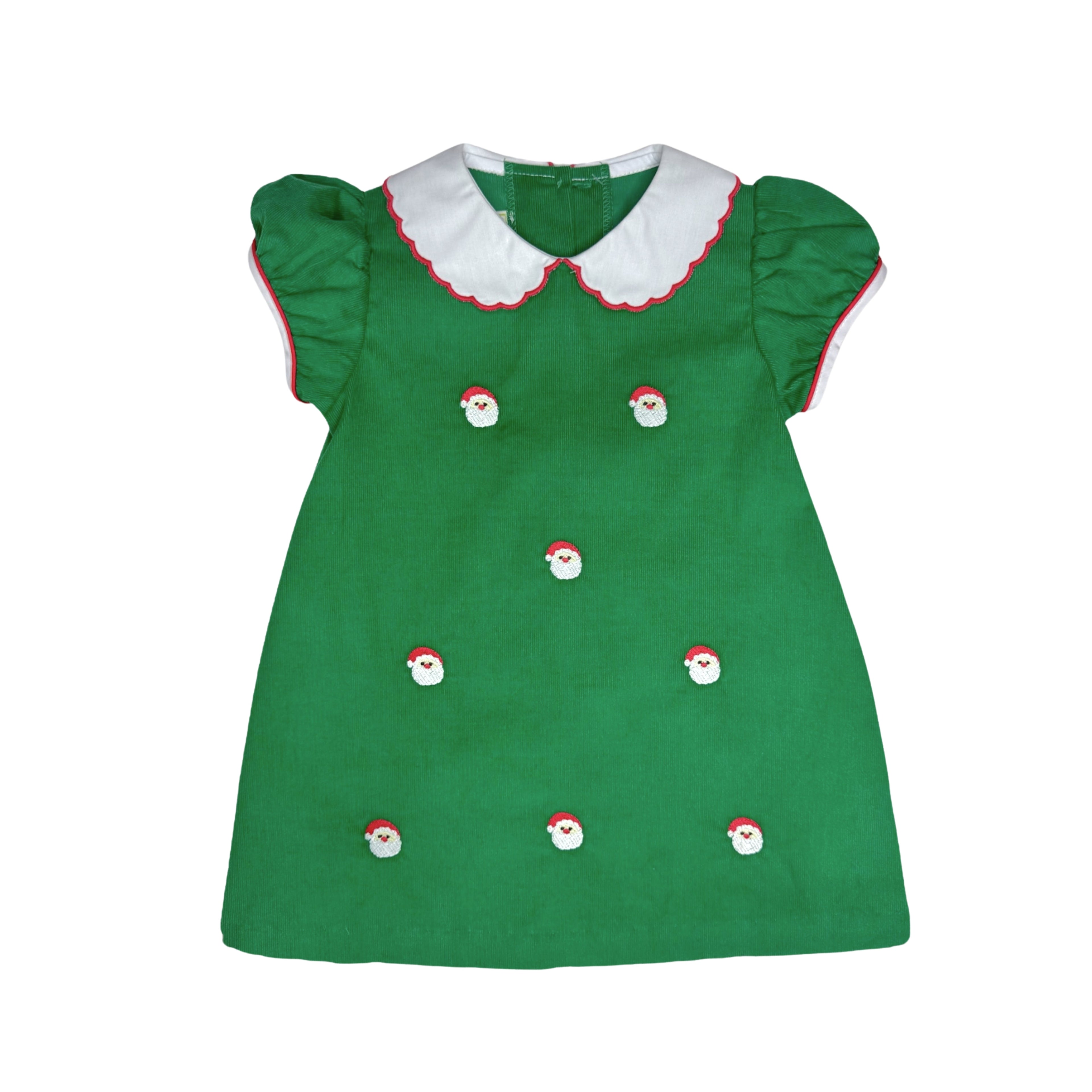Robe de Noël en velours côtelé Santa Face Kendall pour fille
