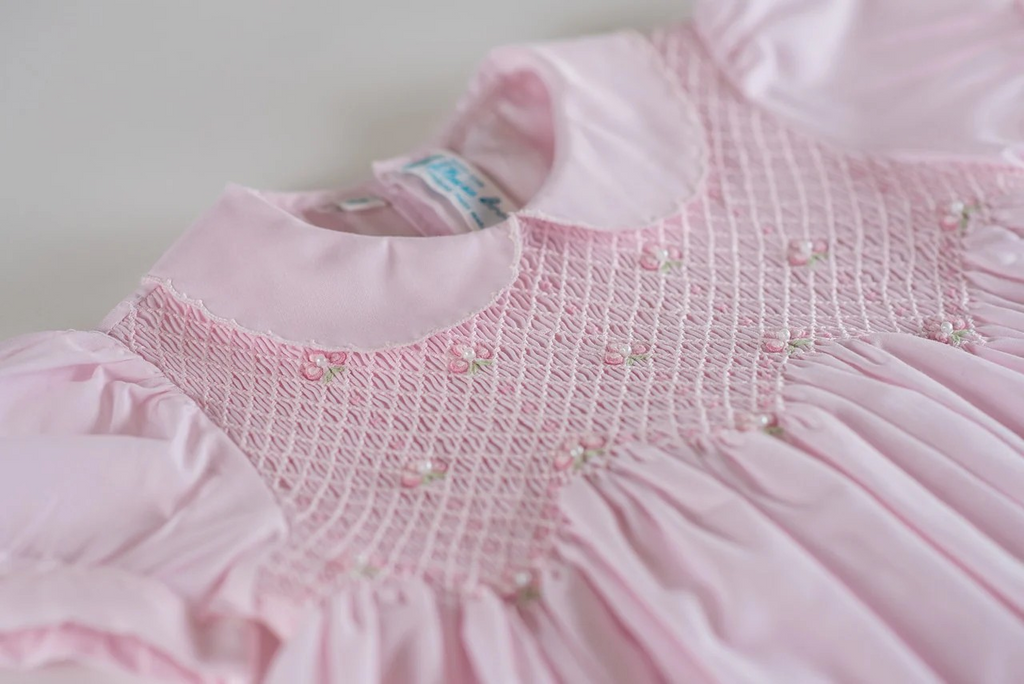 Robe smockée Scalloped Pearl