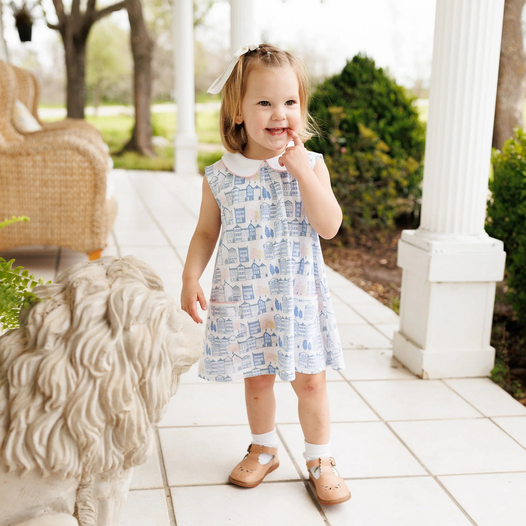 Robe virevoltante sans manches à poches Dutch Row pour fille