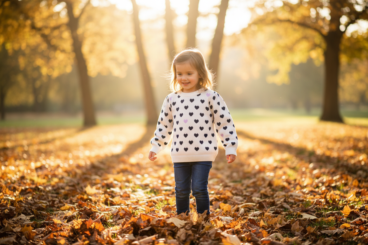 Girls Heart Sweater Lifestyle