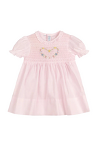 Robe smockée Cœur pour fille