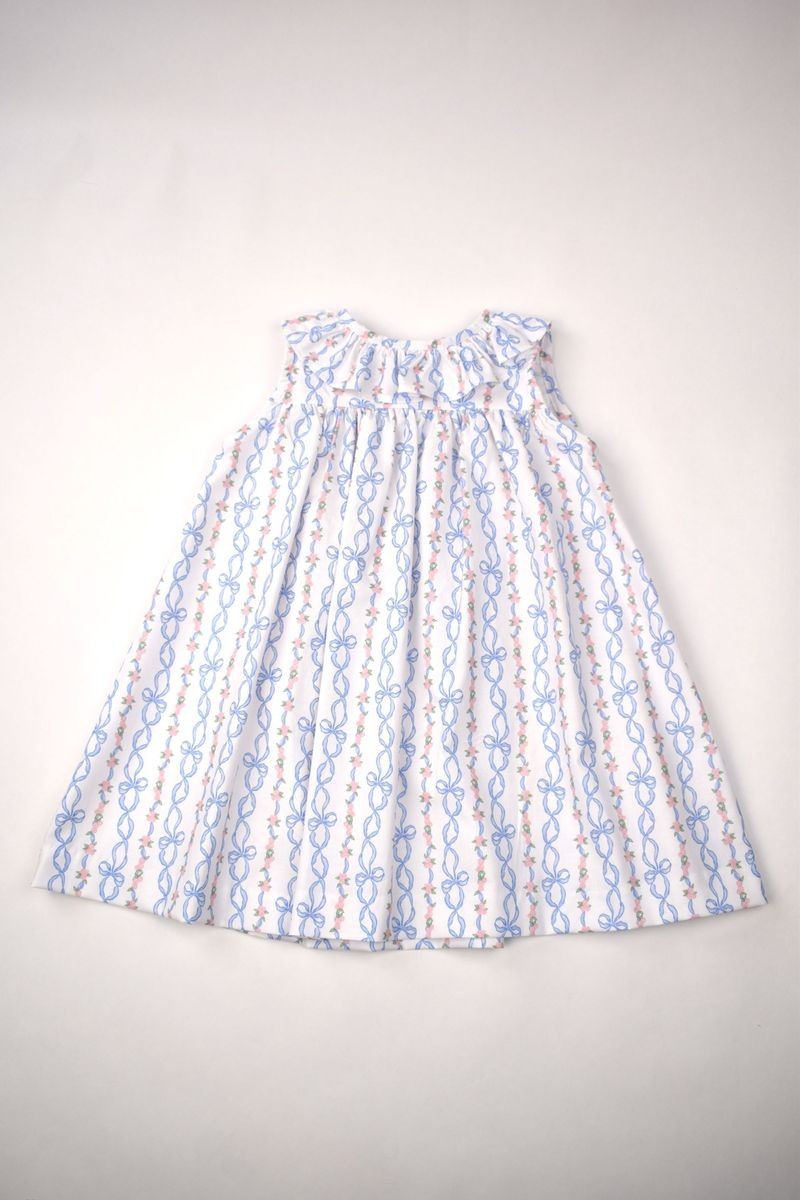 Robe à volants imprimé nœud