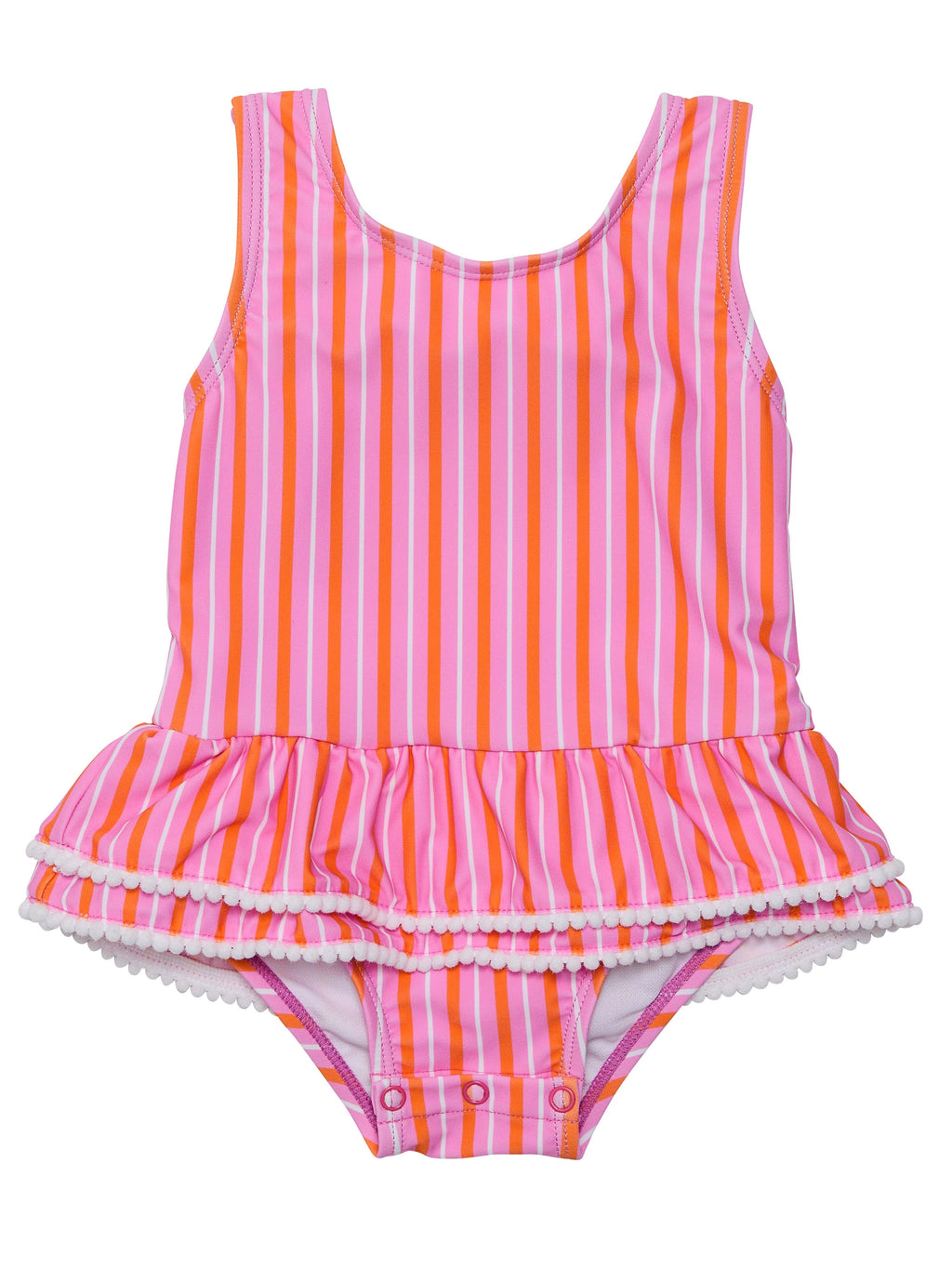Maillot de bain jupette rayé coucher de soleil