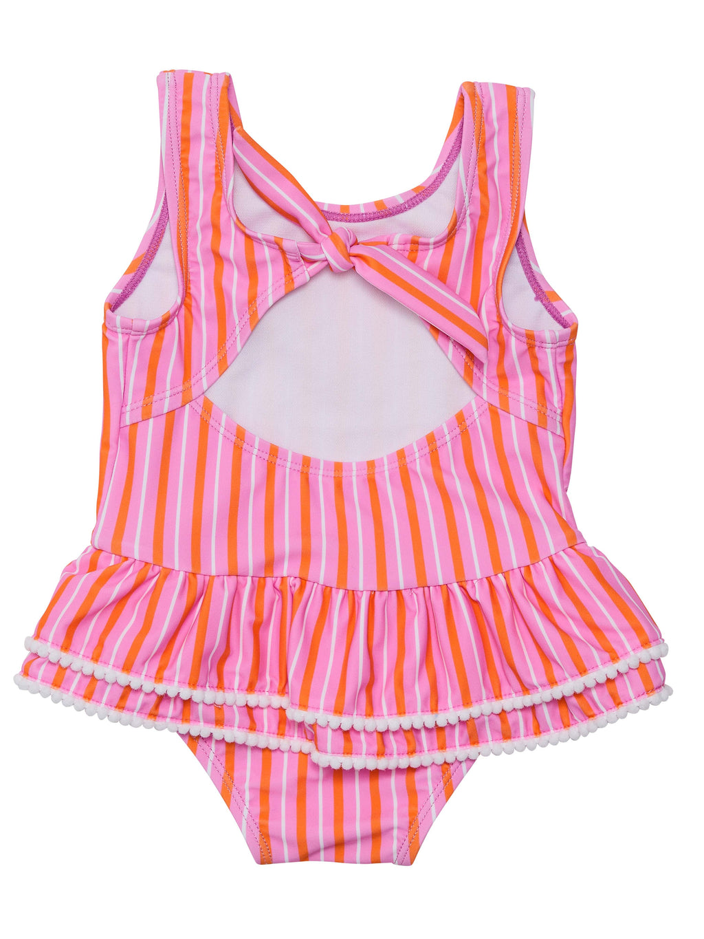 Maillot de bain jupette rayé coucher de soleil