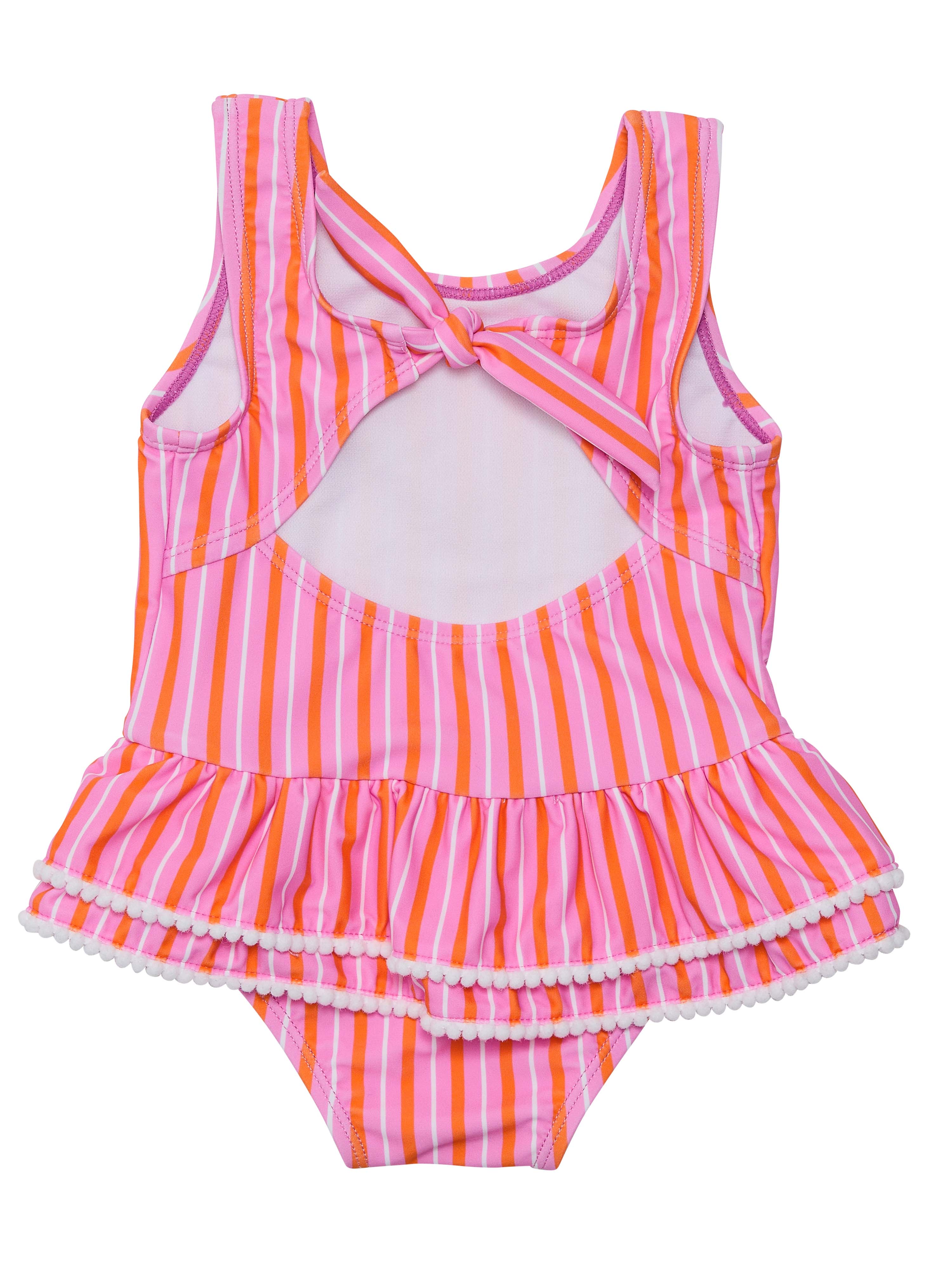 Maillot de bain jupette rayé coucher de soleil