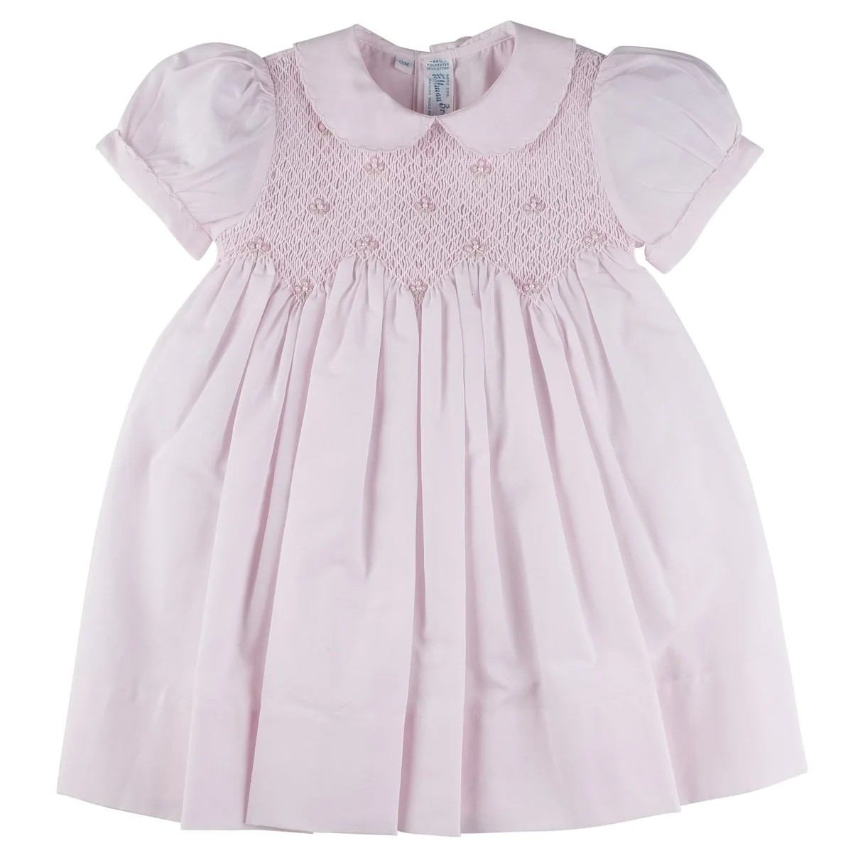 Robe smockée Scalloped Pearl